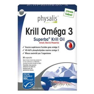 Physalis Krill Omega 3 - 30 Capsules | DERMO