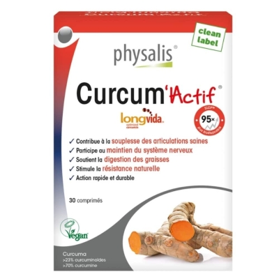 Physalis Curcum'Actif, 30 comprimés | DERMO
