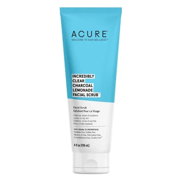 Acure Incredibly Clear Charcoal Lemonade Facial Scrub 118ml