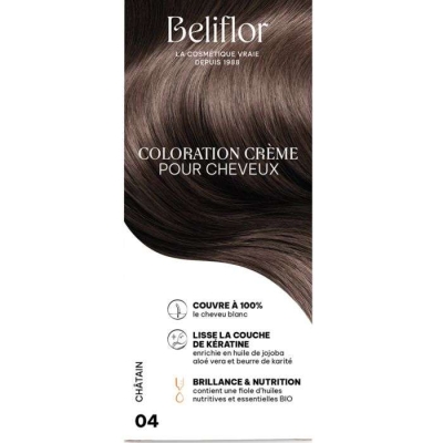 Beliflor Coloration Cheveux N°4 Châtain | DERMO