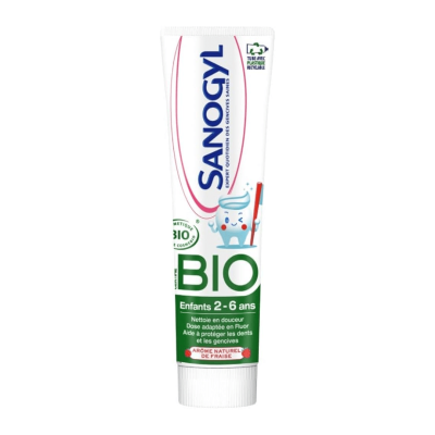 Sanogyl Dentifrice Bio Enfants Fraise 2-6 Ans 50ml | DERMO