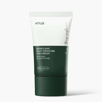Anua Heartleaf Silky Moisture Sun Cream SPF 50+ | DERMO