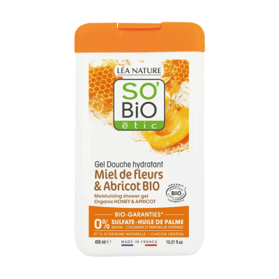 So Bio Gel Douche Miel de Fleurs et Abricot 450 ml