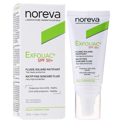 Exfoliac Fluide Solaire Matifiant SPF50+ Noreva