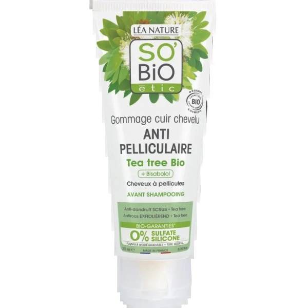 So Bio Gommage Cuir Chevelu Anti-Pelliculaire au Tea Tree Bio - 200ml