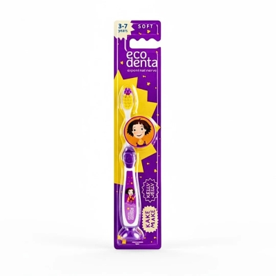 Brosse à Dents Souple Enfants 3-7 Ans - EcoDenta | DERMO