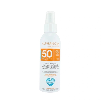 Alphanova Spray Solaire Familial Bio SPF 50+ | DERMO