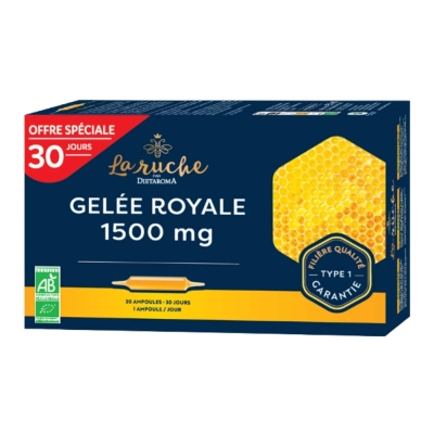 Dietaroma La Ruche Gelée Royale Bio 1500mg Ampoules