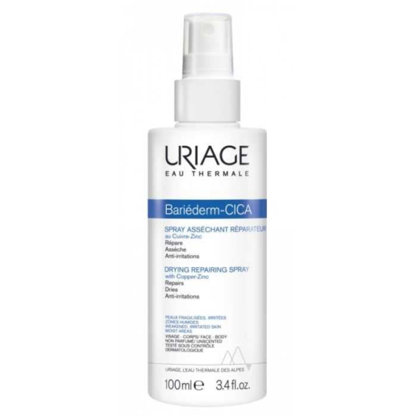 URIAGE - Bariederm cica spray spray asséchant réparateur au cu-zn 100 ml
