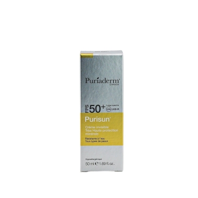 Puriaderm Purisun Crème Solaire Invisible SPF50+ | DERMO