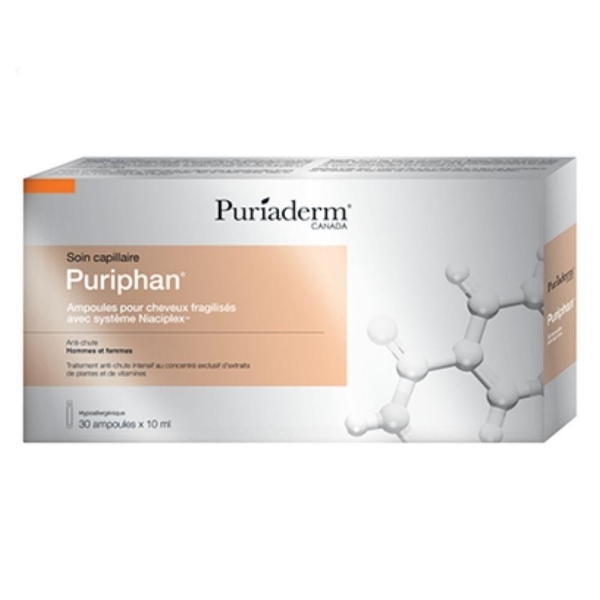 Puriaderm Puriphan Ampoules Anti-Chute Cheveux Fragilisés