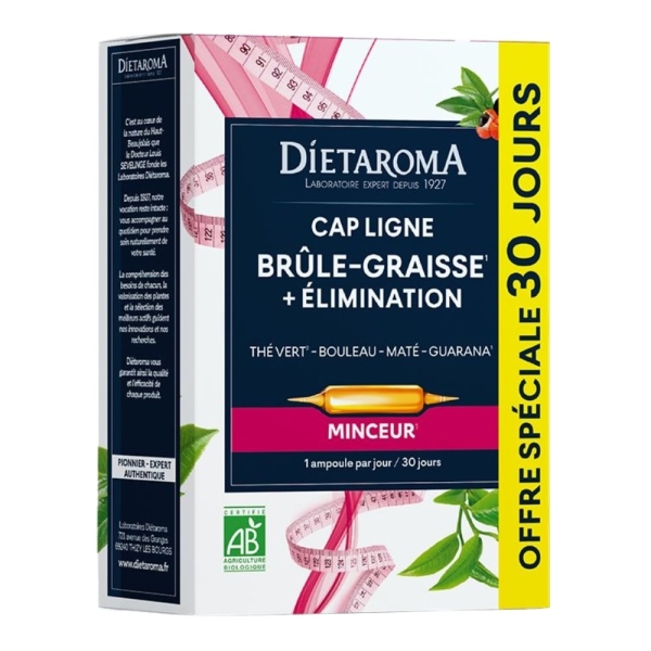 Dietaroma Cap Ligne Brûle-Graisse Bio - 30 Ampoules