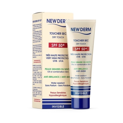 New Derm Écran Solaire Toucher Sec SPF50+ | DERMO