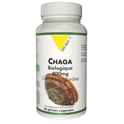 Chaga Bio 400mg - 60 Gélules - VITALL+ | DERMO