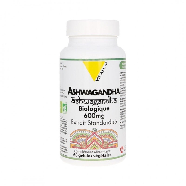 Vitall+ Ashwagandha 600mg Bio - 60 Gélules Adaptogènes