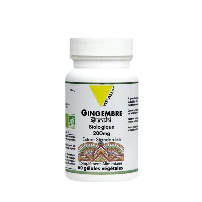 VITALL+ Gingembre Bio 200mg - 60 Gélules | DERMO