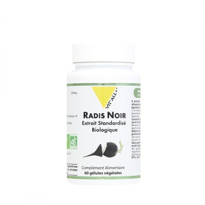 Vitall+ Extrait de Radis Noir Bio 250 mg 60 Gélules | DERMO