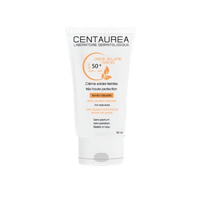 Crème Solaire Teintée SPF 50+ - Centaurea | DERMO