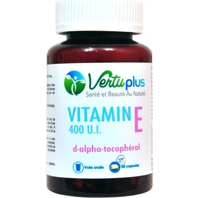 Vertu Plus Vitamine E 50 Capsules | DERMO
