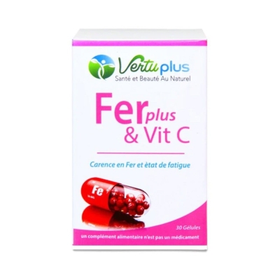 Vertu Plus Fer et Vitamine C - 30 Gélules | DERMO