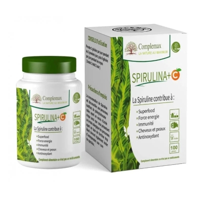 Complemax Spirulina + Vitamine C 400mg, 120 gélules | DERMO