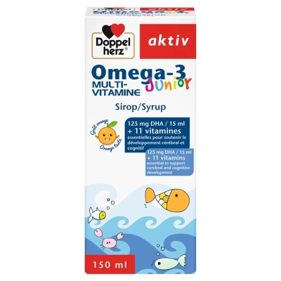 Doppel Herz Aktiv Oméga-3 Multi-Vitamine Junior 150ml