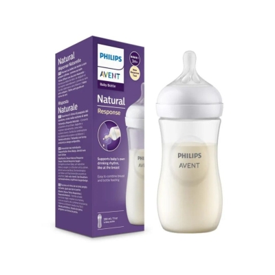 AVENT Biberon Natural Response 330ml - 3 Mois+ | DERMO