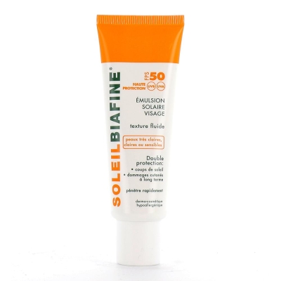 Biafine Soleil Émulsion Solaire Visage SPF 50 50ml