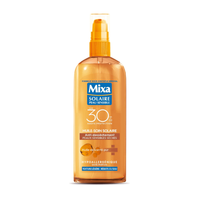 Mixa Solaire Huile Soin SPF30 Tolérance Optimale | DERMO