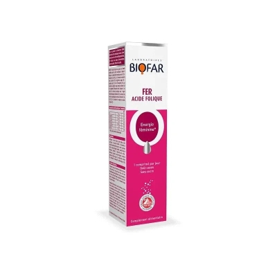 Biofar Fer Acide Folique Énergie Féminine | DERMO