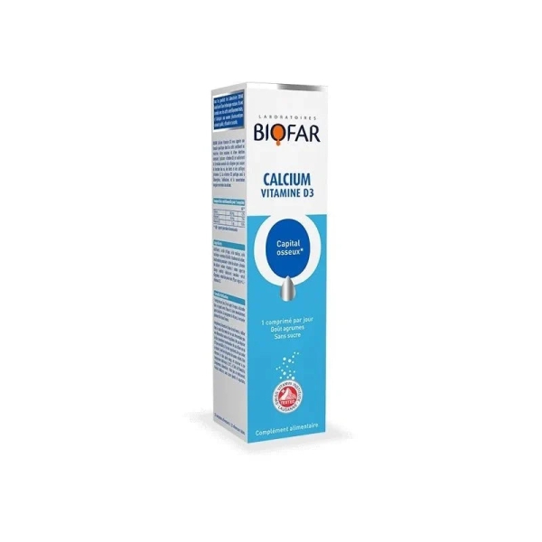 Biofar Calcium Vitamine D3 - 20 Comprimés