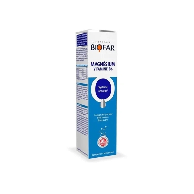 Biofar Magnésium Vitamine B6 - 20 Comprimés | DERMO