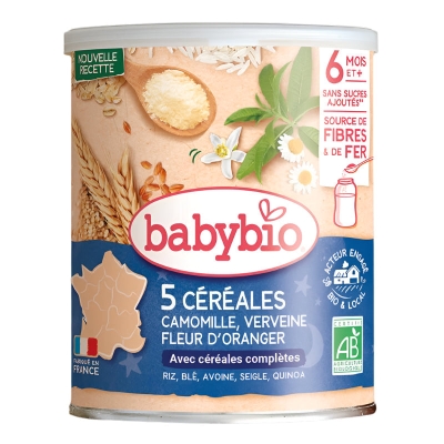 Babybio Céréales Bio Verveine Camomille 6+ Mois