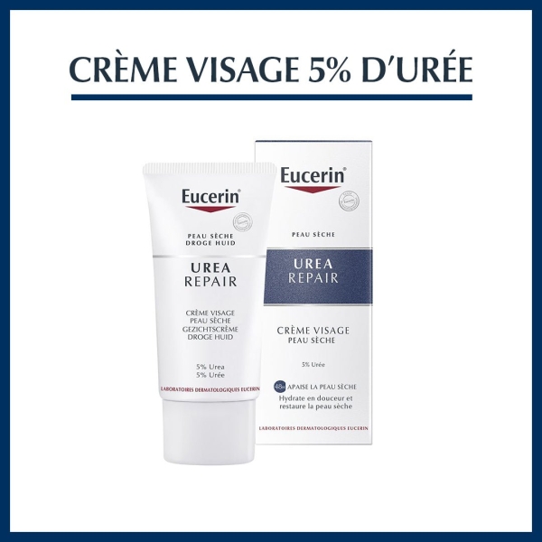 Eucerin UreaRepair Crème Visage Hydratante 5% d'Urée - 50ml