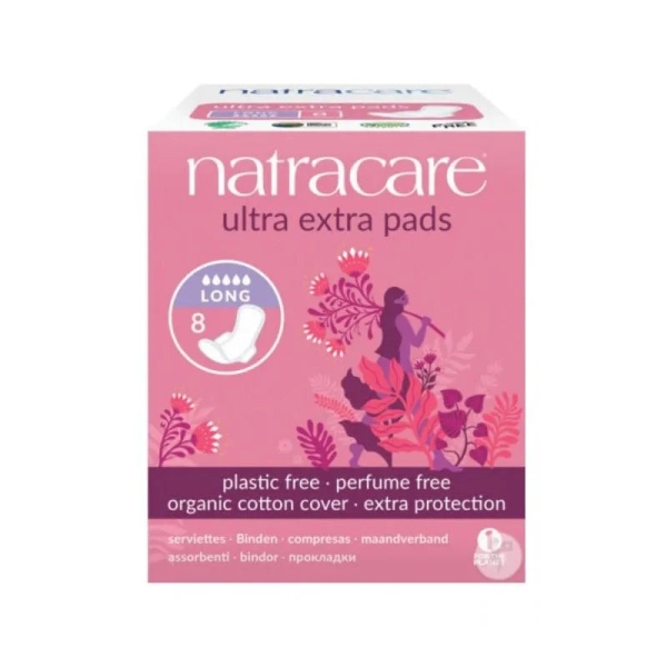 Natracare Serviettes Hygiéniques  Ultra Extra Long 8 Unités