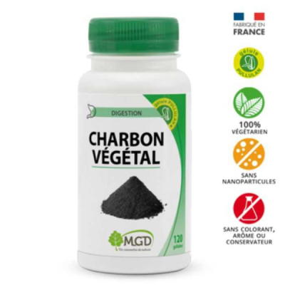 MGD NATURE - Charbon vegetal active 120 gelules | DERMO