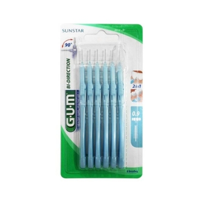 Brossettes Interdentaires Bi-Direction 0.9mm Lot de 6 - GUM