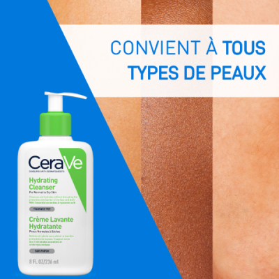 CERAVE - Creme lavante hydratante 236 ml | DERMO