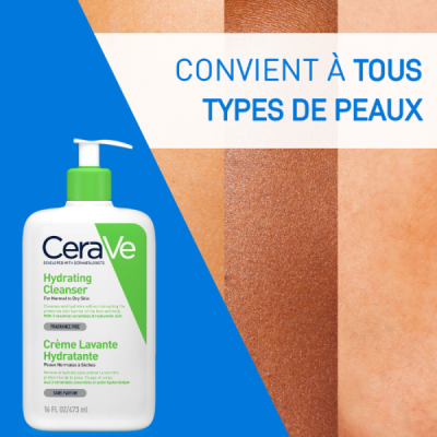 CERAVE - Creme lavante hydratante 473 ml | DERMO