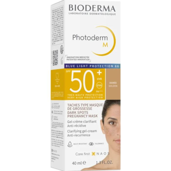 BIODERMA - Photoderm m creme teintee protectrice bleu light doree spf50+ 40 ml